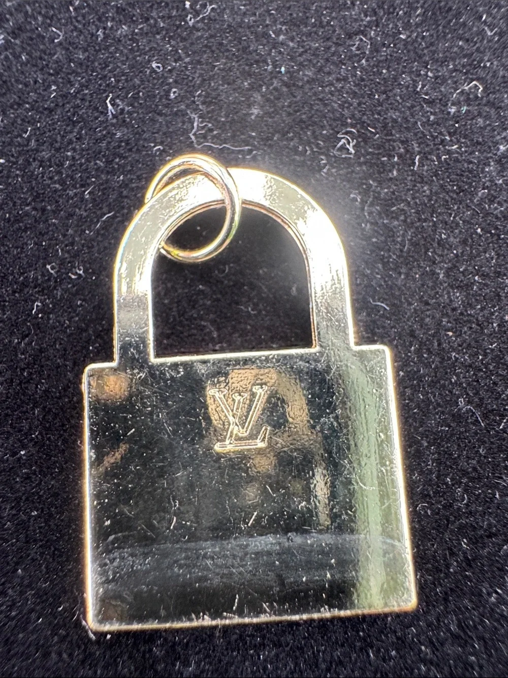 Charm  Padlock Charm with LV Motif